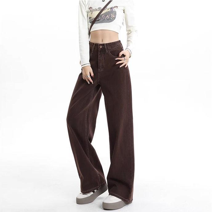 Celana Warna Coklat Panjang Wanita Celana Jeans Panjang Wanita Celana Highwaist Jeans Baggy Pants Ju