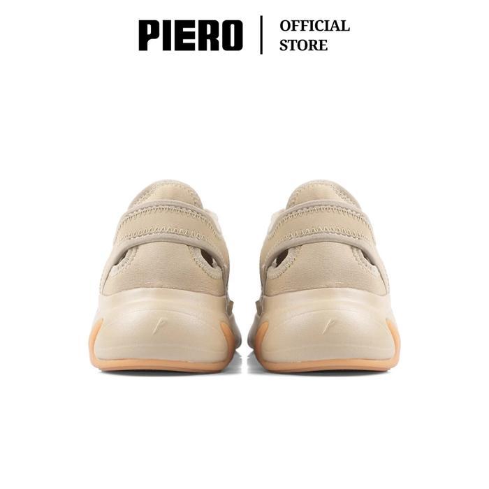 INSTAN PIERO SEPATU SNEAKERS WANITA ERGO MOTION W PALE KHAKI BLACK GUM PIE1000193 LARIS