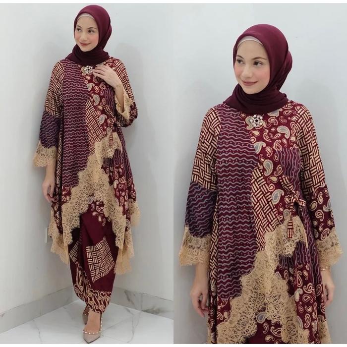 Ready- Sarah the Label - Kimono Lace Series - Set Kimono dan Rok Lilit