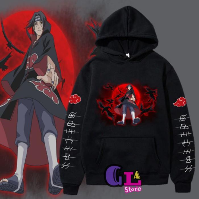 HOODIE SWITER ANAK GAMBAR UCHIHA ITACHI / JAKET HOODIE ANIME ANAK / NARUTO ITACHI UCHIHA / TERMURAH 