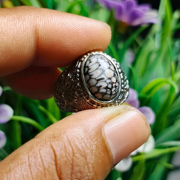 Cincin Batu Akik Jipen Sisik Ular Madura