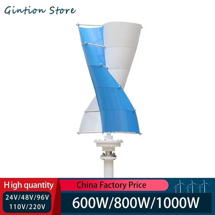 Generator Turbin Vertikal Angin 1000W Bintang RPM Rendah Kincir Angin