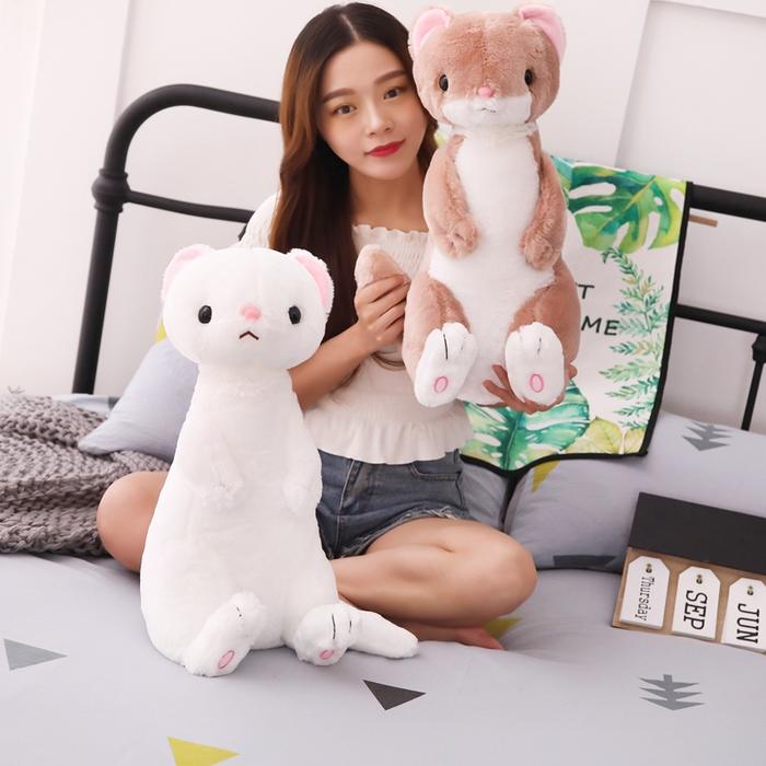 1pc 50cm Sweet Simulation Ferret Plush Toy Soft Stuffed Cartoon