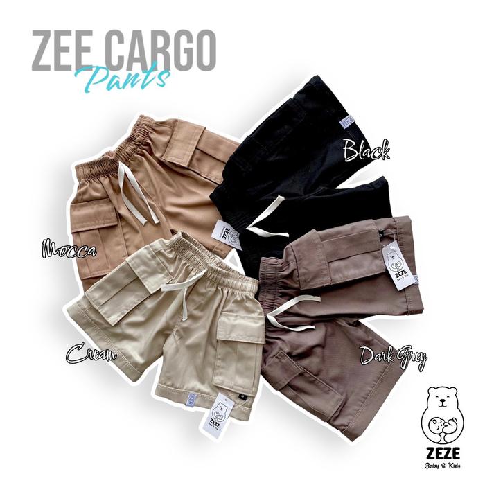 Celana Pendek Anak Zee Cargo Pants Premium untuk Usia 1-5 Tahun dari ZEZE Baby & Kids - Fashion
