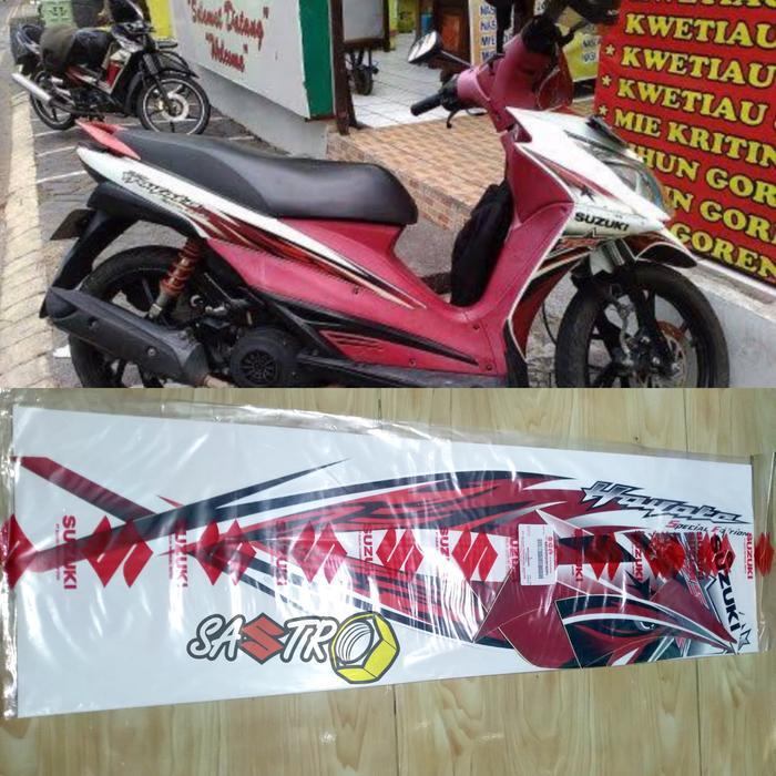 striping sticker suzuki hayate putih merah special edition ori sgp OSEAN