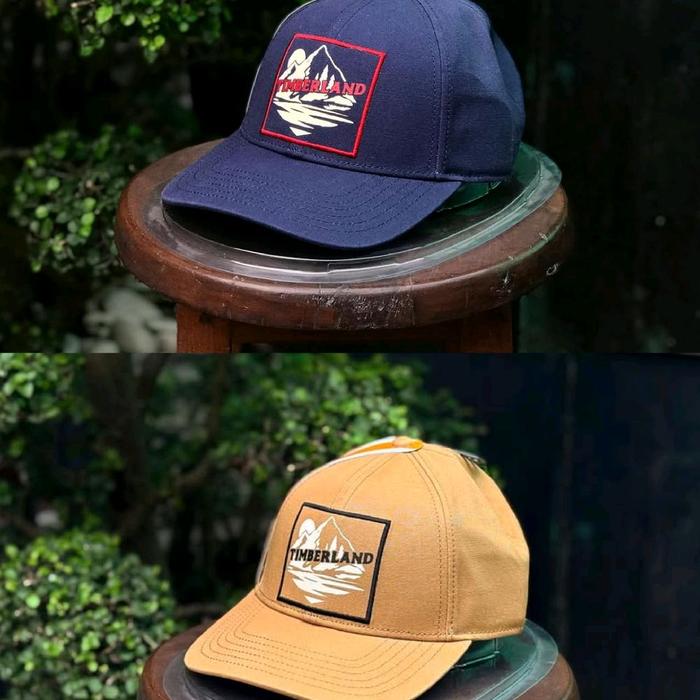 Timberland Mountain Patch Logo Cap Navy BNWT ORIGINAL BARANG RESMI STORE