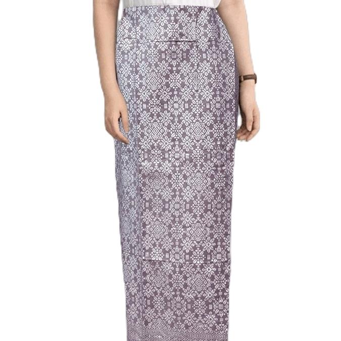 Rok Span Panjang Bahan Katun Motif Songket Asmat Batik Bawahan Kebaya