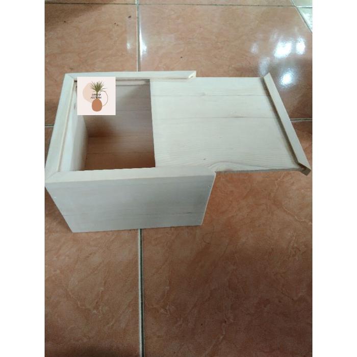 box jati Belanda uk dlm 15x15x10 slide Custom kayu