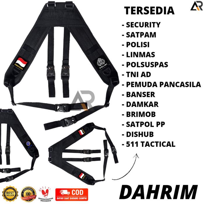 DAHRIM SECURITY/SATPAM/DISHUB/POLISI/TNI AD/POLSUSPAS DLL LENGKAP /TACTICAL CORDURA
