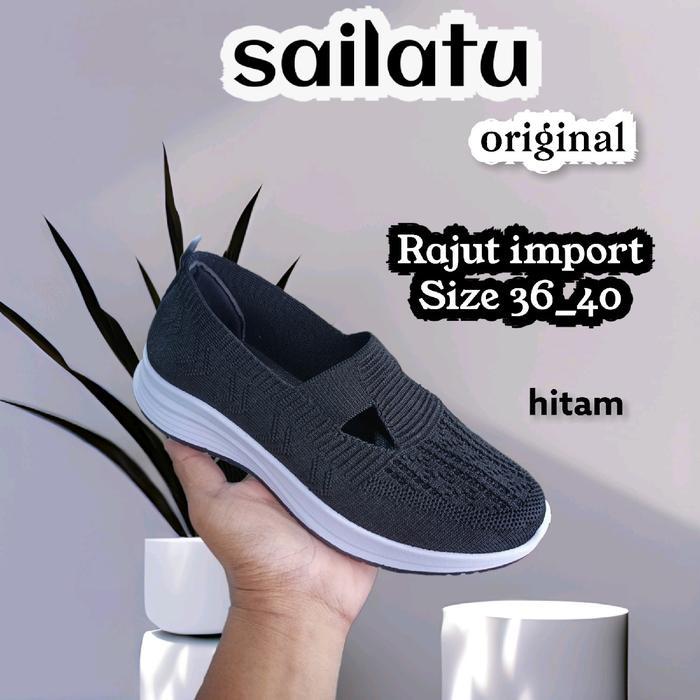 PROMO!! sepatu rajut import SAILATU  L6 terbaru sol putih Shoes STOK TERBATAS!!