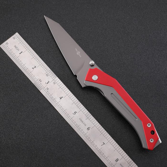 TWOSUN TS258 D2 Steel  Folding Knife Titanium+G10 Handle Ball