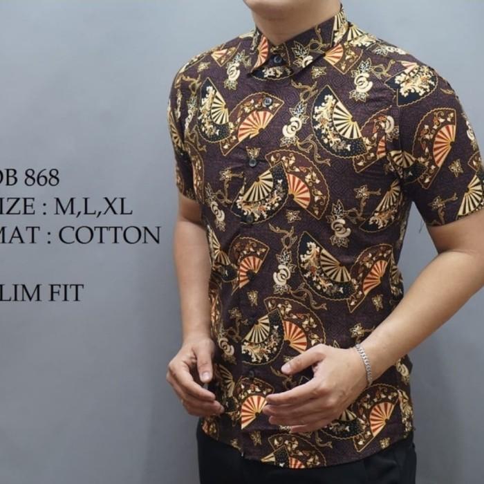 Promo Batik Slimfit OB143 Kemeja Pria ( jas dasi jaket kaos baju koko ) COD