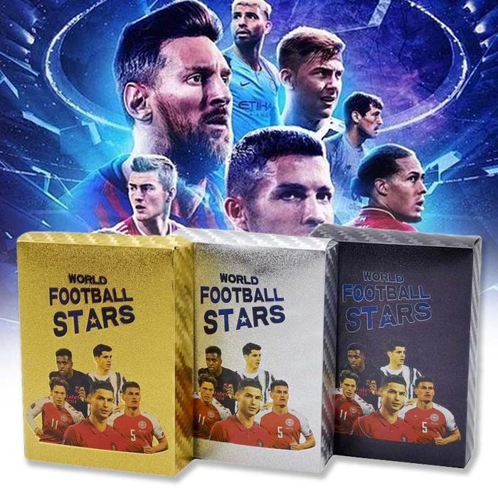 55pcs Kartu Bintang Sepak Bola Kartu Bola Euro 2024 World Football Stars Trading Card  World Soccer 