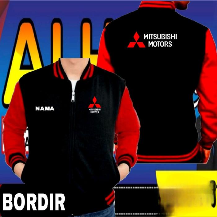 terbaru Jaket bordir Mitsubishi motors jaket Mitsubishi motors jaket varsity Mitsubishi motors jaket