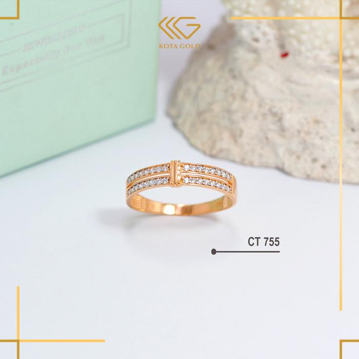Cincin Wanita Model TiffAny Kadar 300 dan 375 Kode CT 755