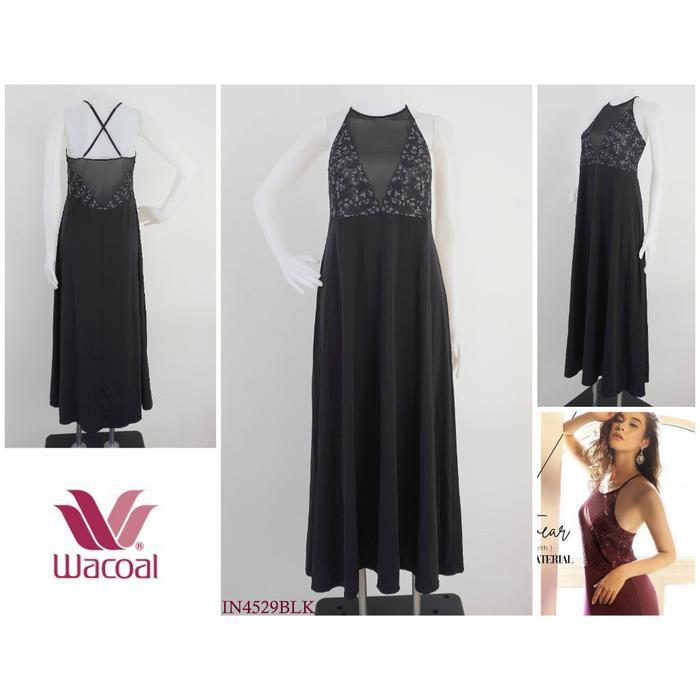 Lingerie Wanita WACOAL Model Long Dress Mix Lace Premium Sexy Pakaian Dalam Underwear IN4529