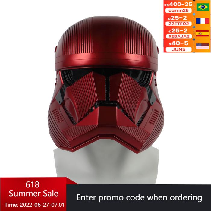 Disney 9 The Rise of Skywalker Sith Trooper Red Helmet Cosplay
