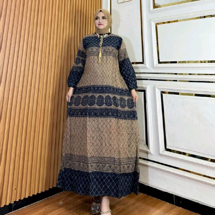 Longdres gamis rayon Daster payung jumbo Ld 120 long dress busui Rayon tebal panjangbumil Ibu Menyus