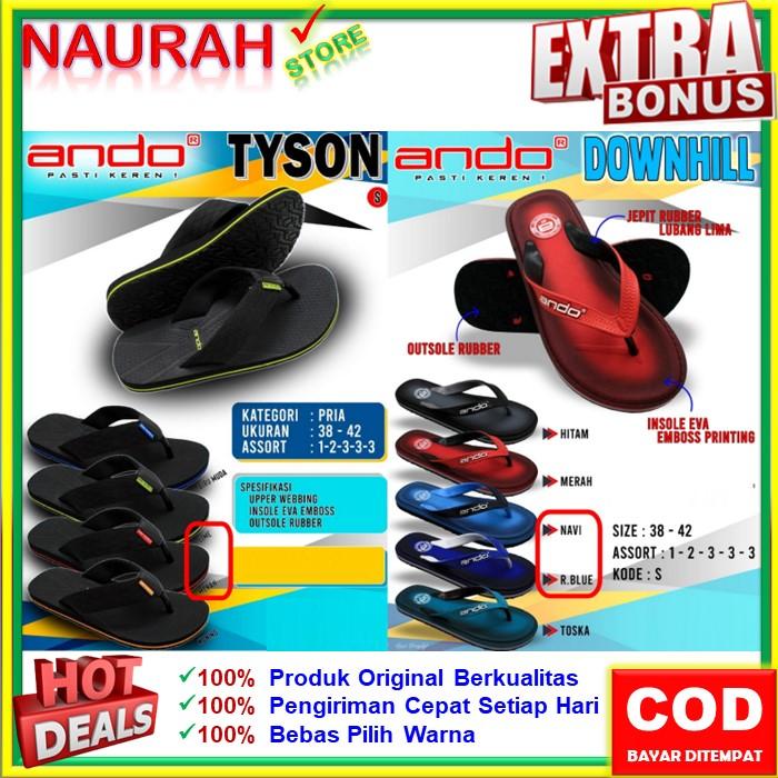 SENDAL JEPIT ANDO DOWNHILL TYSON SANDAL JEPIT PRIA ORIGINAL KUALITAS IMPORT NYAMAN TRENDY Karet