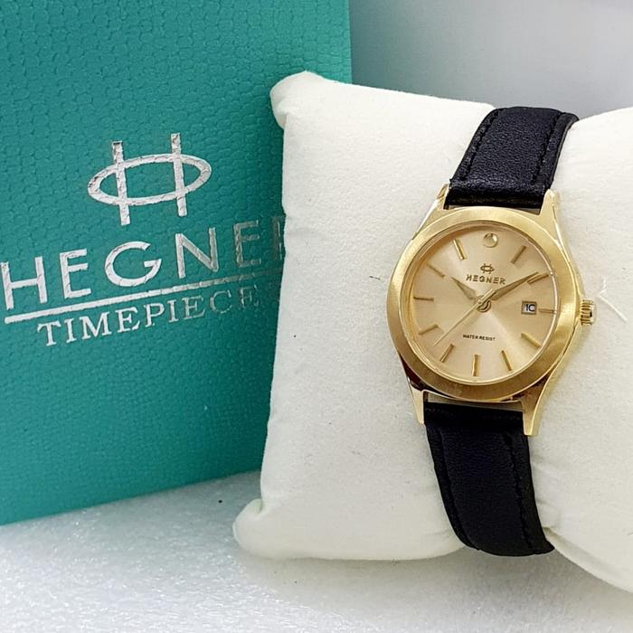 New Jam Tangan Wanita Hegner 317 Kulit Analog