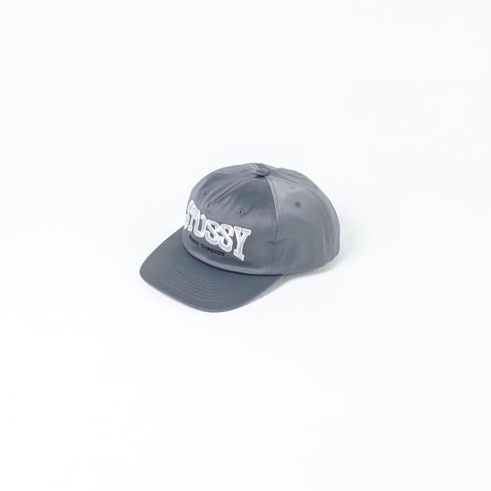 Topi STUSSY BURLY THREAD EMBROIDERY SILVER GREY CAP 100% ORIGINAL - OS ADJUST