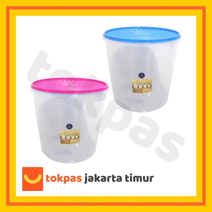 READY Toples Jumbo Tempat Kerupuk 25 Liter Shinpo Peacock 625 Kedap Udara