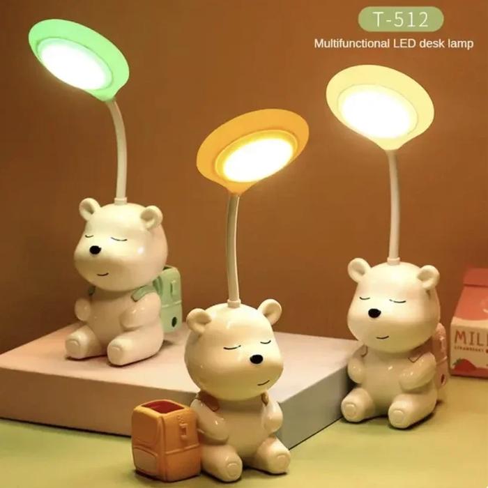 Lampu Meja Belajar Beruang Bear - Lampu Tidur Lucu LED - Lampu Belajar - Lampu Multifungsi - Lampu M