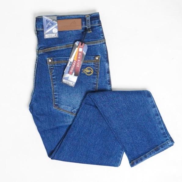 Mustang Celana Jeans Pria Model Regular Fit Warna Biru Tua Kualitas Premium