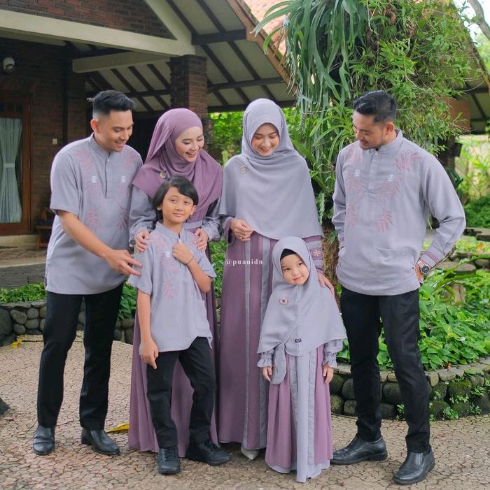 Dilovable.id | SARIMBIT LEBARAN KELUARGA CEMARA SARIMBIT BORDIR KOMBINASI GAMIS DEWASA GAMIS PAULIST