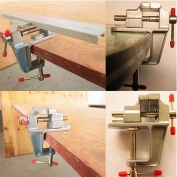 Catok Meja Ragum Putar 35Mm / Table Clamp Vise / Penjepit Meja Table Vise / Mini Ragum Catok Meja