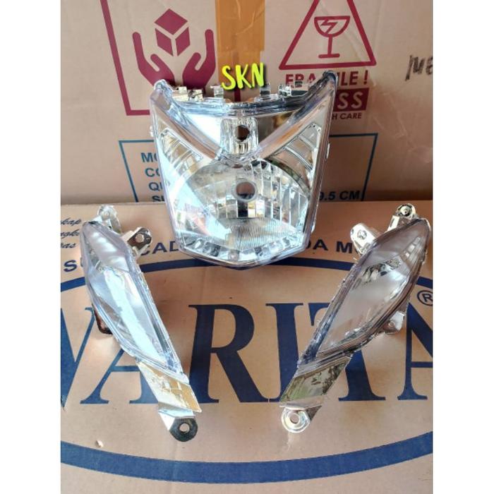 REFLEKTOR LAMPU DEPAN + LAMPU SEN SEIN DEPAN BEAT F1 ESP 2013 2014 2015