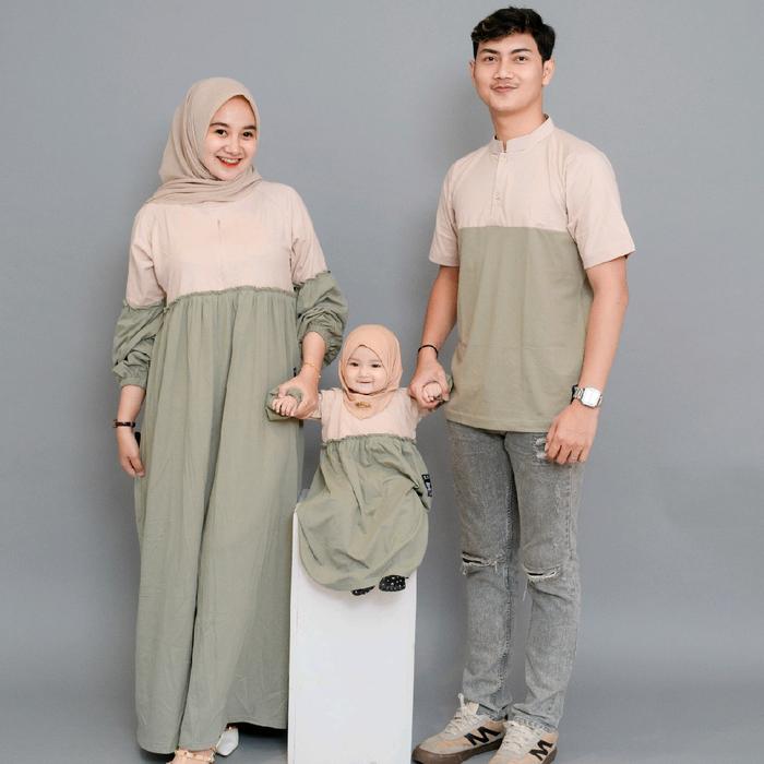 (HARGA SATUAN BUKAN SATU SET) Gamis couple keluarga/kaos couple keluarga/baju couple family/Set coup