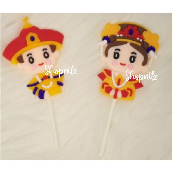 Cake Topper Cake Decorating Tema Imlek CNY Sincia Tusukan Boneka Imlek