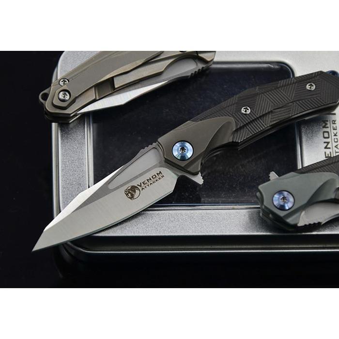 VENOM mini ATTACKER Ball bearing Flipper Folding Knife M390 blade
