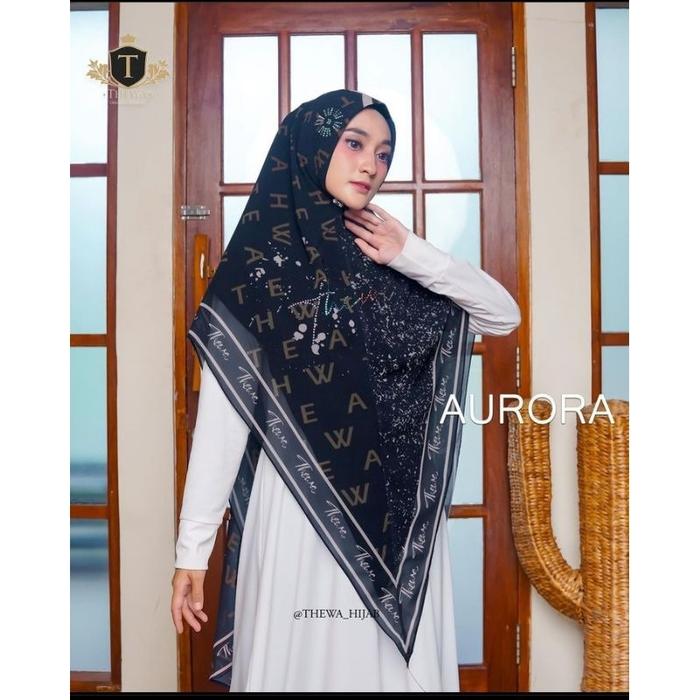 khimar Aurora Printing Motif original thewa Ap