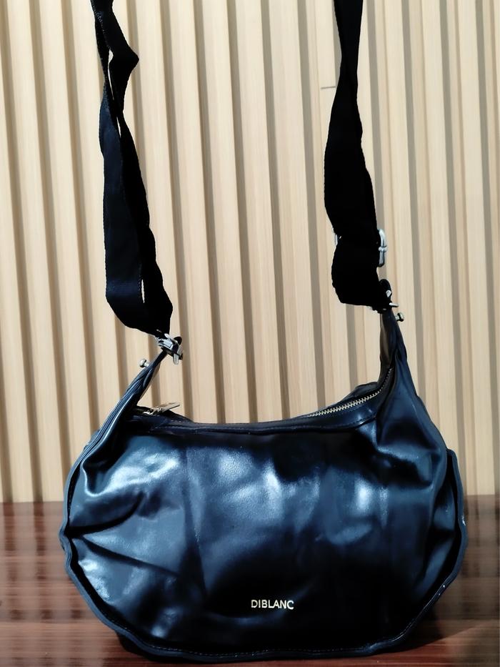 (THRIFT) LUXURY LEATHER SLING BAG KOREAN BLACK PREMIUM