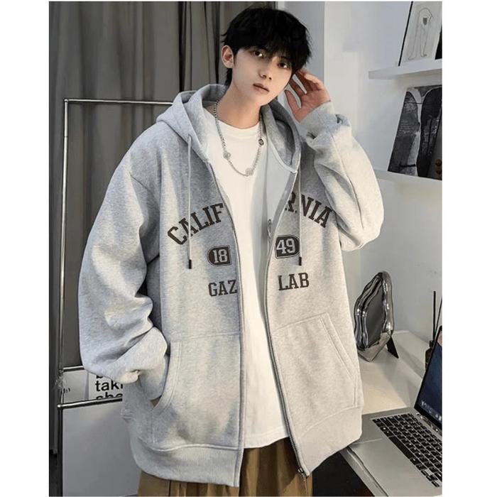 S - XXXXXL(6XL) Hoodie Calif Gaz Lab Jaket Hoodie BIGSIZE JUMBO OVERSIZE Korean Style FLeece 5XL 4XL