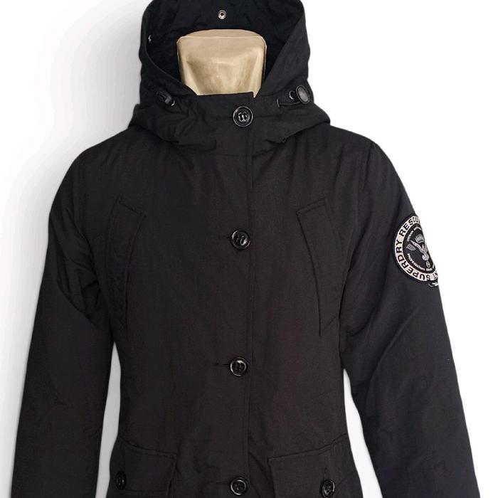Jaket SUPERDRY RESCUE BLACK Winter Parka Bulu Angsa RARE - Jaket Hangat untuk Musim Dingin