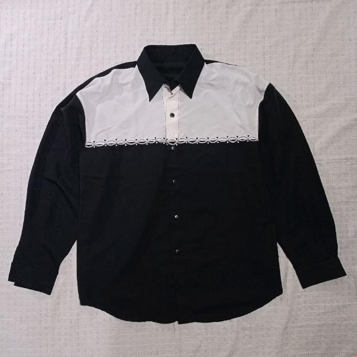 Kemeja Western Koboi Two Tone