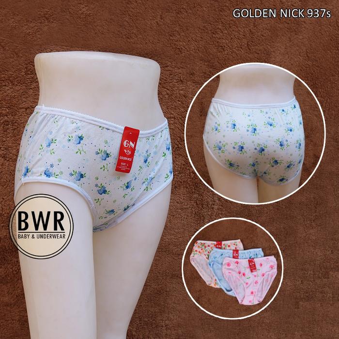 CD Golden Nick 937s SABLON | Celana Dalam Wanita Dewasa Full Print Bunga - Bwr