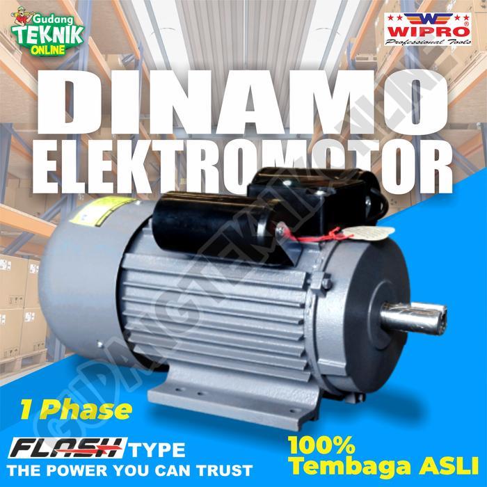 Dinamo Motor Penggerak 3Hp 2P 1Ph 2850Rpm WIPRO 3HP 4P 1Ph 1450Rpm