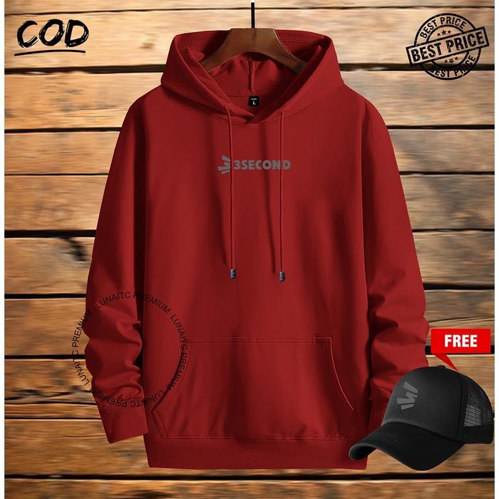 COD Bonus Topi !!! Hoodie Distro 3scond Premium Logo Silver - Jaket sweater hoodie distro pria wanit
