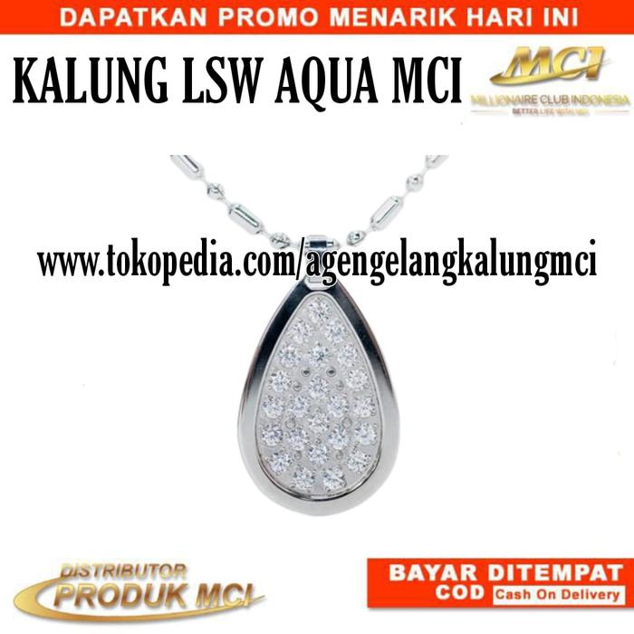 Kalung Lsw Aqua / Kalung Kesehatan Mci / Kalung Pendant Wanita / Kalung Mci Original
