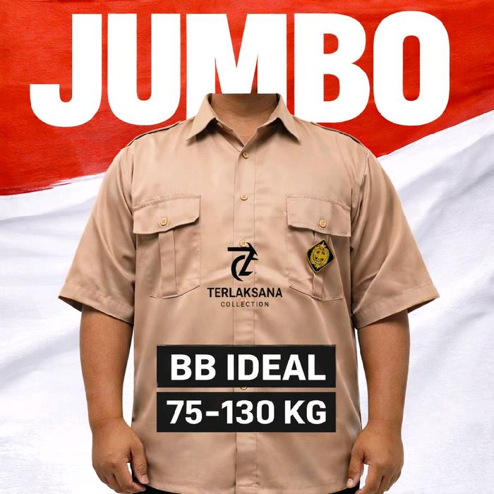 Baju Pramuka Jumbo SMP SMA Seragam Pramuka Twist Pendek