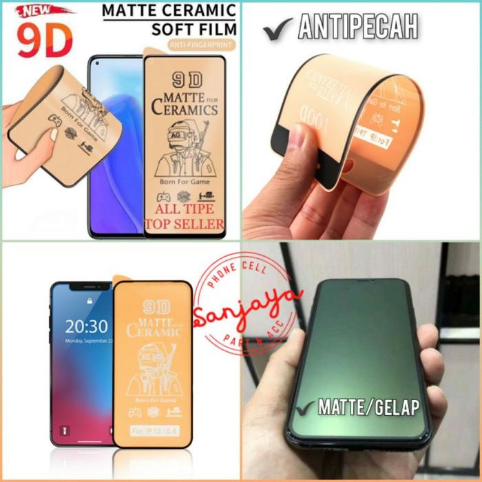 A/M- TEMPER GLASH ANTI PECAH CERAMIC MATE/ANTI RADIASI/SPY DOVE HITAM/REDMI 10 13C /REDMI 6/6A/7A/RE