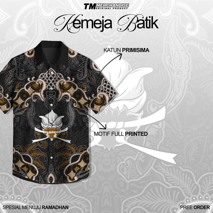 KEMEJA BATIK CEMPAKA PUTIH MOTIF PRINTED KEMEJA BATIK CEMPAKA PUTIH KEMEJA BATIK PSCP