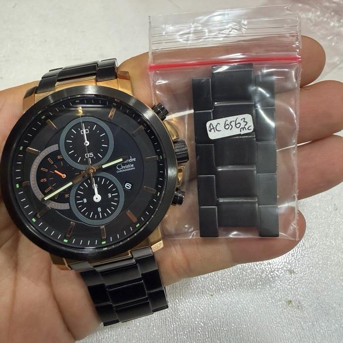 Potongan rantai jam alexandre christie 6563MC / sambungan rantai jam ac 6563 mc pria