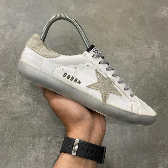 [Size 40] GGDB Golden Goose Super-Star 'Grey Star Silver Heel' Second Kondisi Mulus Nominus. Harga B
