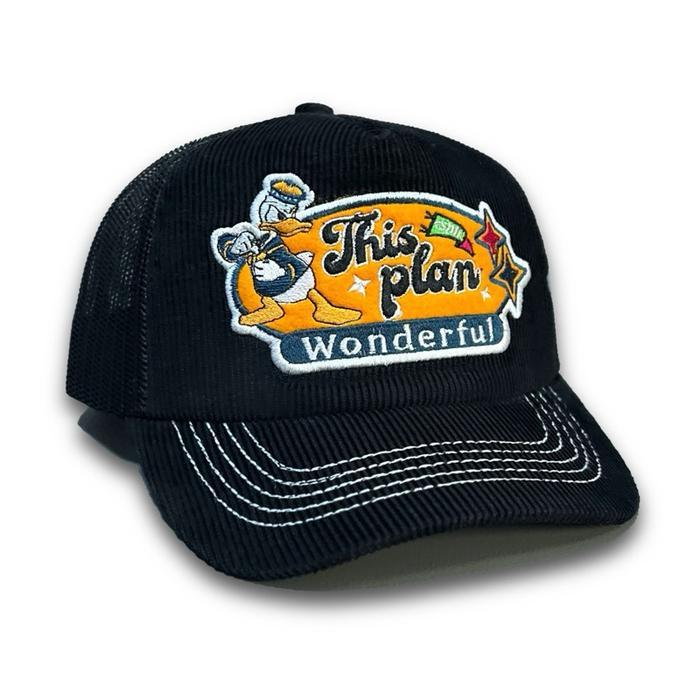 Exclusive Sale Topi Jaring Corduroy Trucker Hat Black Ducky Thisplan Pasti Ori