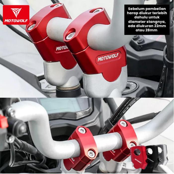 Discount Raiser Motowolf Peninggi Stang Raiser Mundur Cnc Almunium Alloy Ori